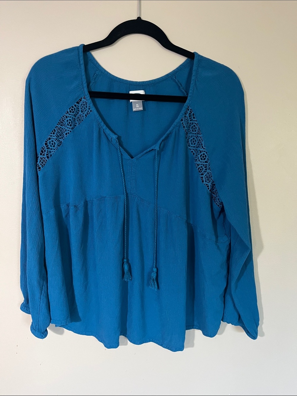 ❤️❤️❤️Old Navy Lace-Shoulder Peasant Tunic - Teal